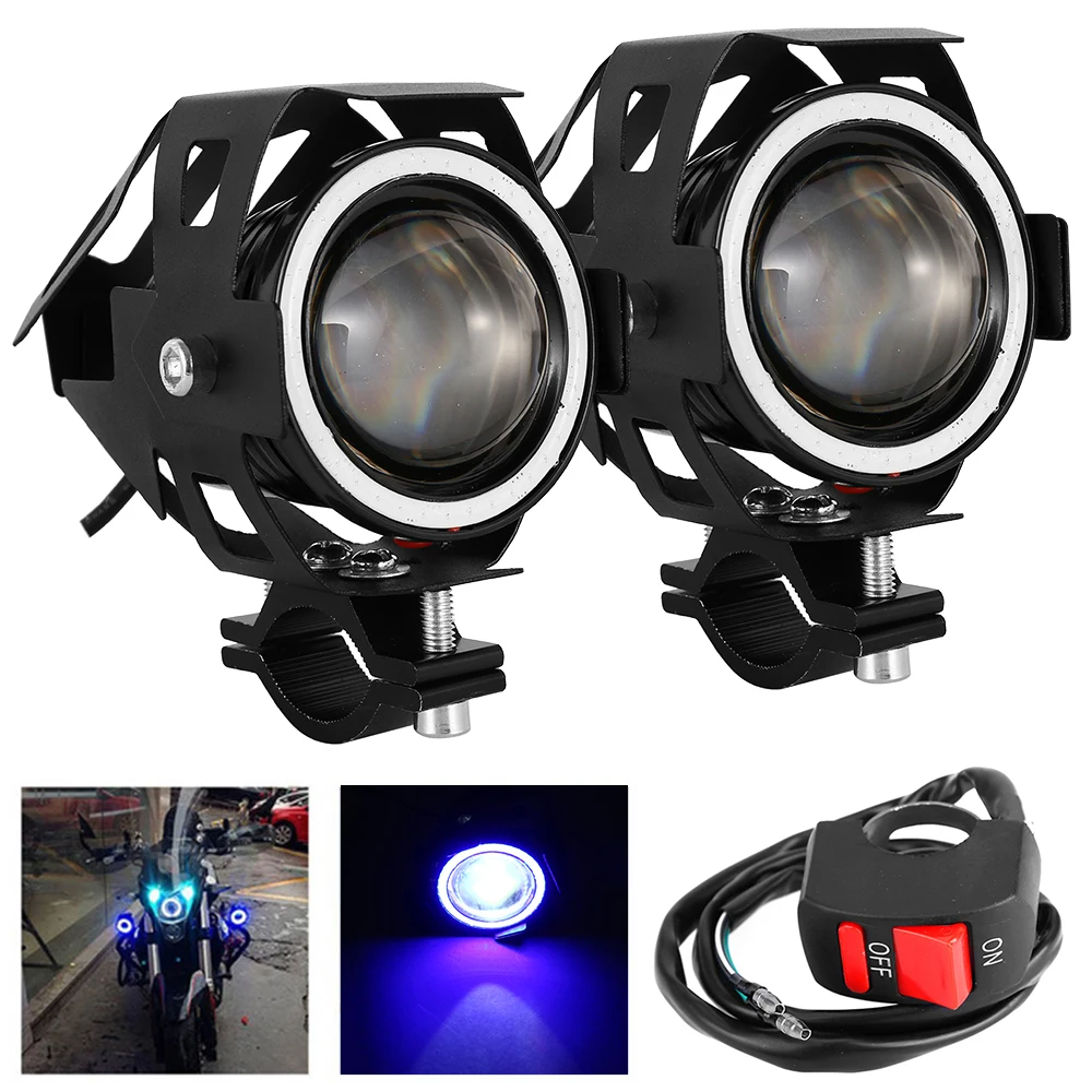 2 шт. 30 Вт U7 фары для мотоцикла ангельские глазки точечные светильник с DRL