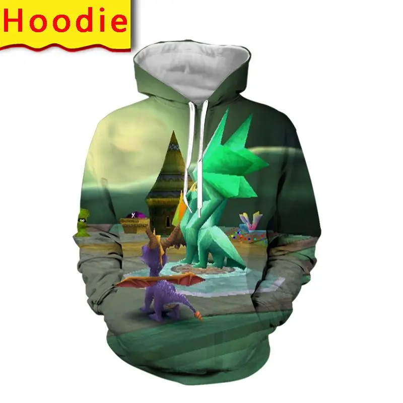 Мужская толстовка с капюшоном и принтом дракона в стиле Харадзюку | одежда