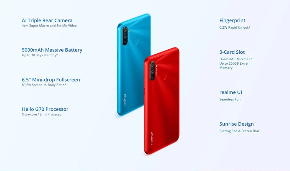 Realme C3 глобальная версия 3 Гб 64 6 5 ''мобильный телефон Helio G70 Восьмиядерный 12 МП