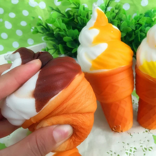 Детское искусственное мороженое 9/15 см мягкие игрушки случайного цвета медленно