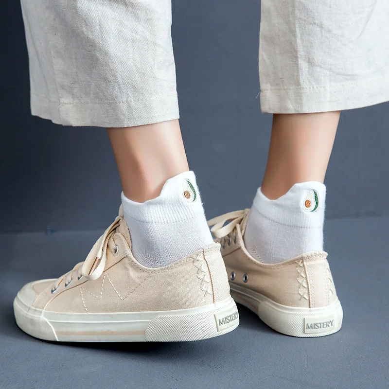 Носки-невидимки женские хлопковые разноцветные летние удобные | Женская одежда