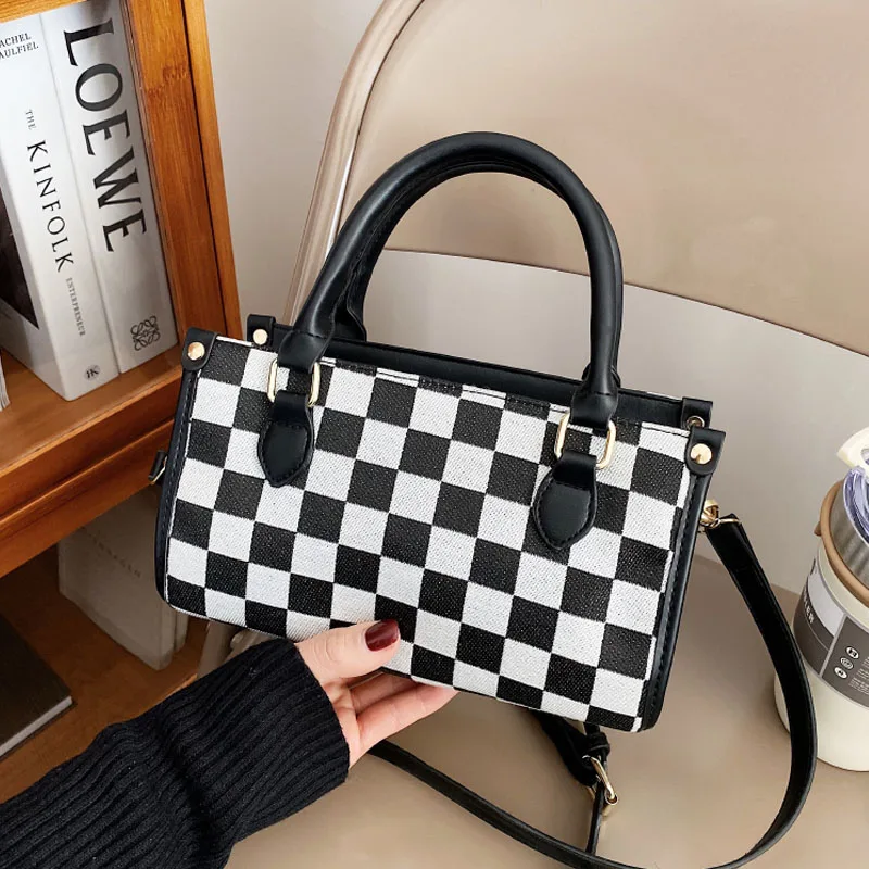 

Модная простая клетчатая удобная сумка на плечо, модные роскошные брендовые дизайнерские сумки-мессенджеры, женские новые универсальные м...