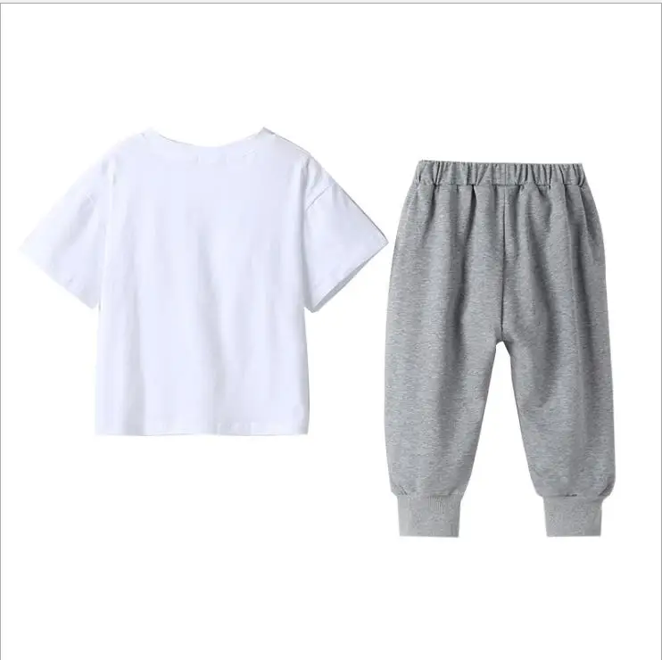 Комплект одежды для девочек 2020 летняя одежда подростков футболка с принтом и