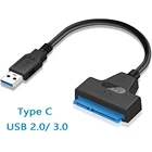 Usb-кабель Sata, адаптер Sata 3-Usb 3,0, компьютерные кабели, разъемы Usb Sata, адаптер, кабель с поддержкой 2,5 дюйма Ssd Hdd, жесткий диск