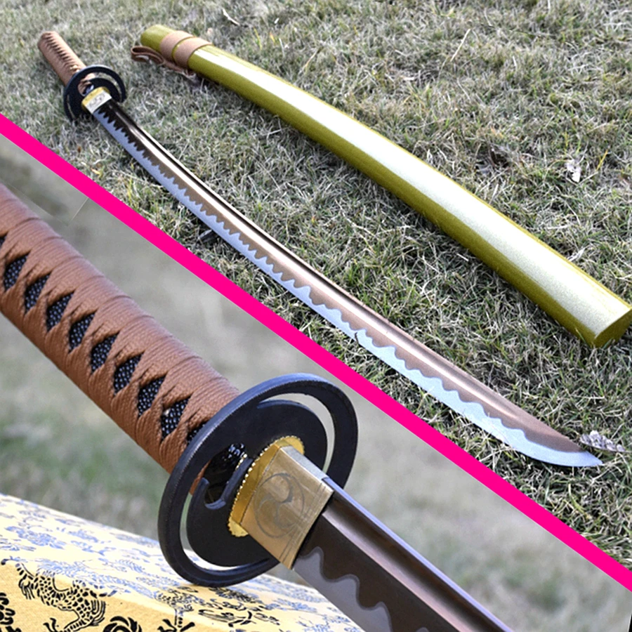 Японский самурайский меч ручной работы Katana Full Tang 1095 острые искусственные мечи из