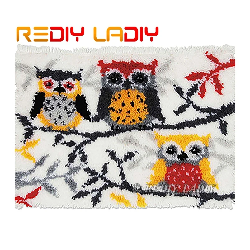 Набор крючков с защелкой сделай свой собственный ковер сова семья вязание