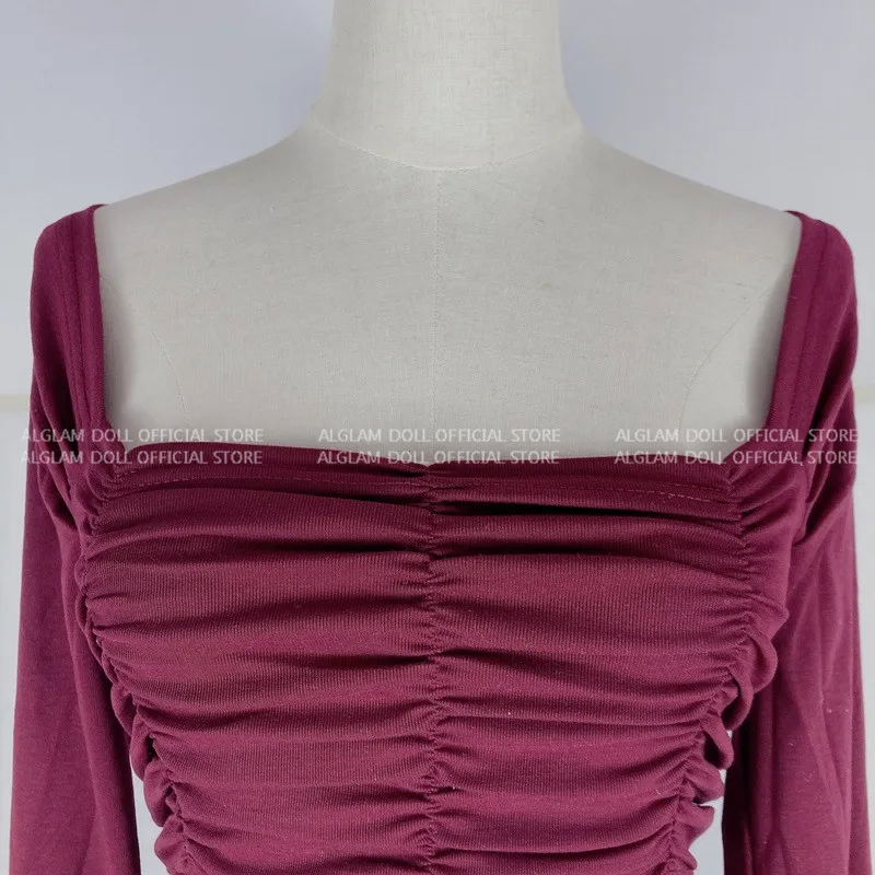 

Autumn Long Sleeved Burgundy Sexy Mini Dress Women's Bodycon Sheath Fishtail Sexy Club Vestidos