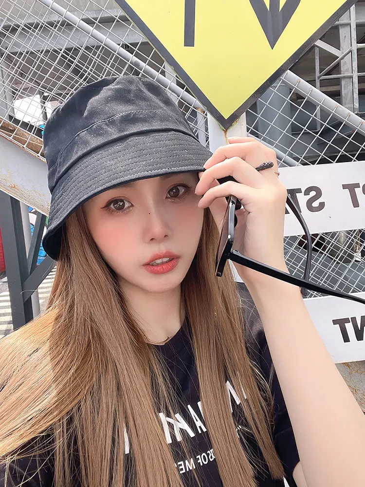 

2021 New Style Lady Fisherman Hat Face Hat Sunshade Hat Bucket Hat Lampshade Hat Summer Lady Hat Man