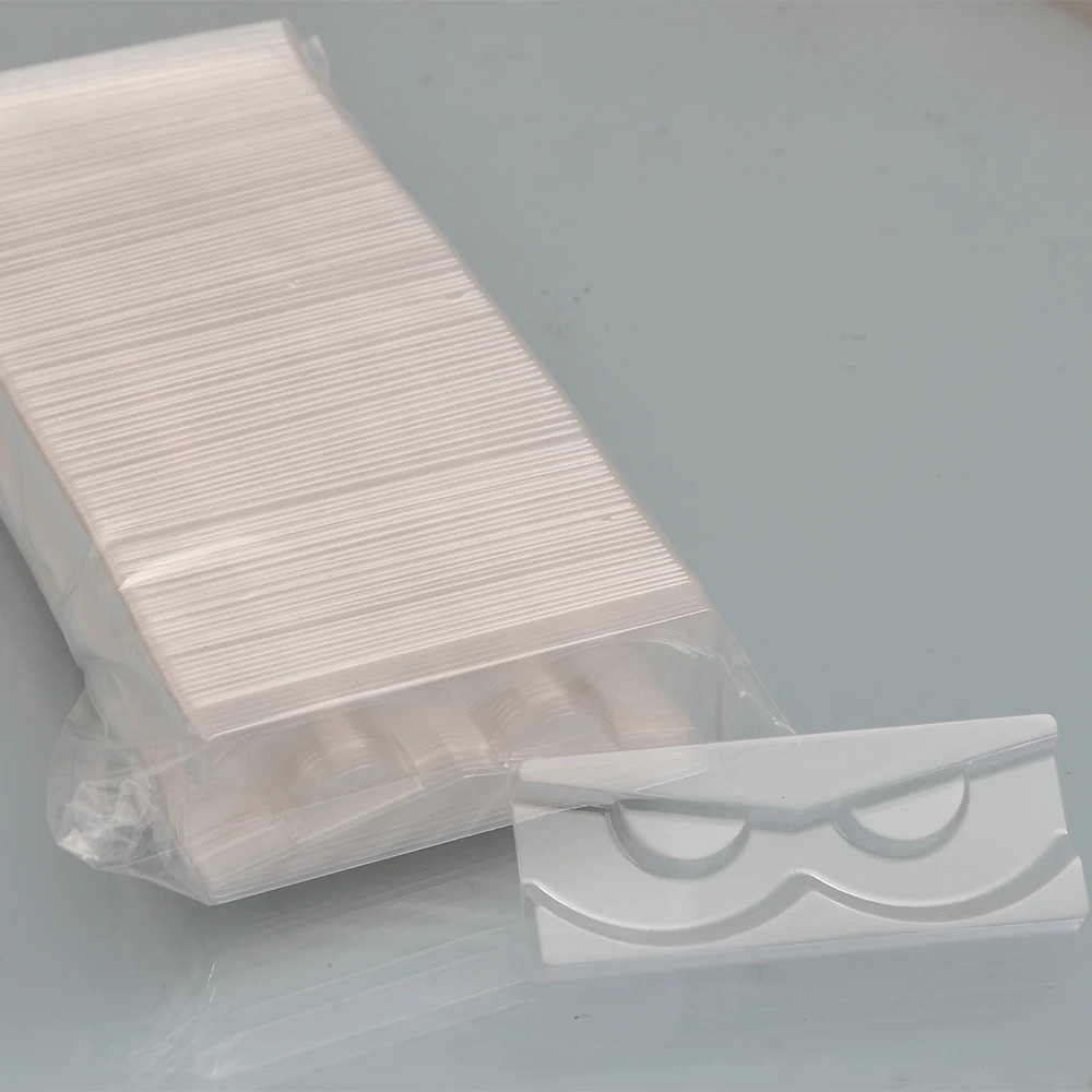 

100/pack wholesale clear lash trays plastic mink lashes holder eyelash tray for eyelash packaging box rectangle case bulk vendor
