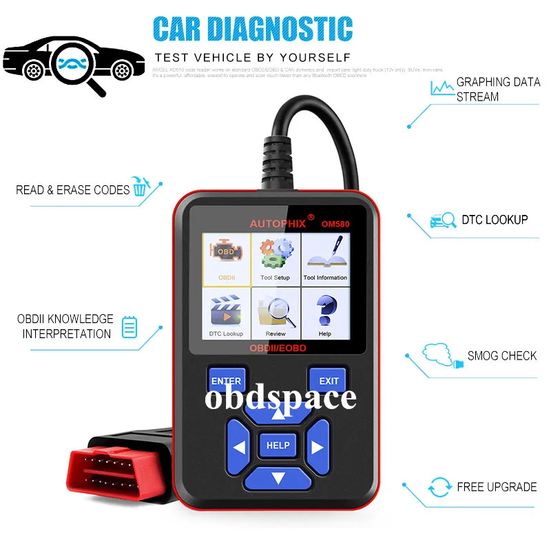 OBDMate 74.OM580 Автосканер OBD2 Диагностический Сканер Поддержка JOBD EOBD автомобильный