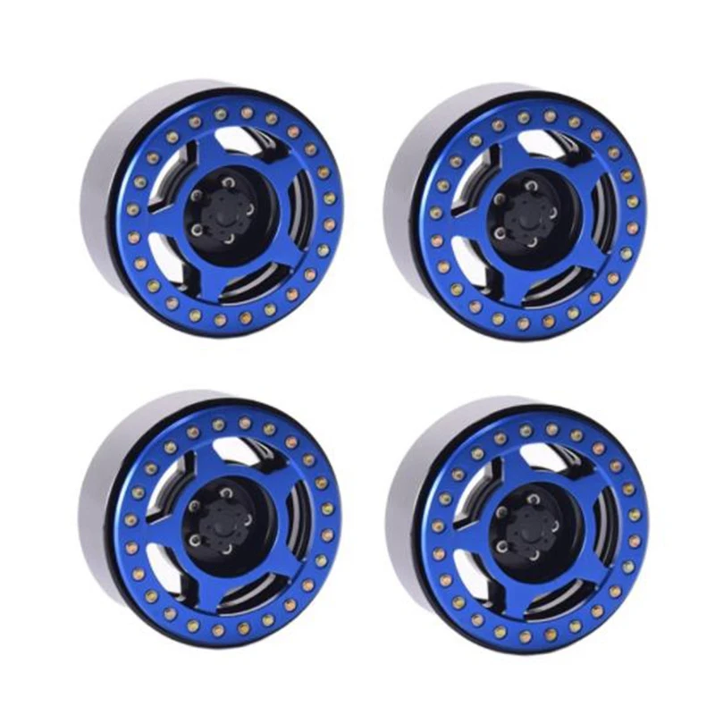 

4 Pcs RC Car 2.2 Inch Beadlock Wheel Rim for 1:8 Scale RC Crawler Off-Road Climbing Car Hobby Vehicle Model Replacement