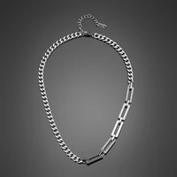 fashion new chain choker necklace men stainless steel long necklace for woman punk hip hop jewelry gift collar