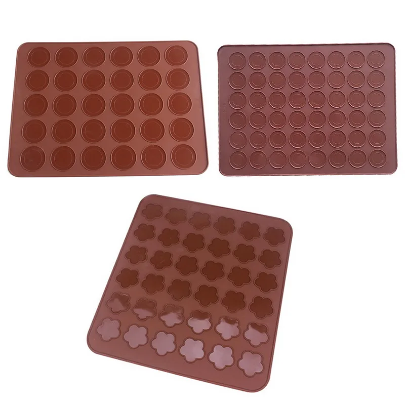 48-Cavity Silicone Macaron Macaroon Pastry Oven Baking Mould Sheet Mat Kitchen Tools Non-stick DIY Bakeware | Дом и сад
