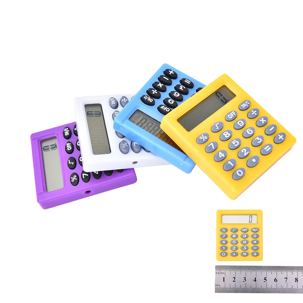 

1pc Student Mini Electronic Calculator Candy Color Calculating Office Supplies Gift Coin Battery Drop Shipping