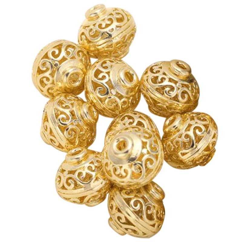 

Loose Beads, Separate Beads, Diy Jewelry Accessories, Golden Hollow Ball Beads, Lantern Round Beads, Beaded