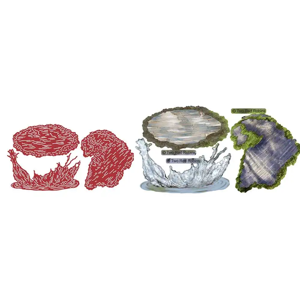 

Making A Splash Die Set Metal Cutting Dies Cut Die 2021 New Arrival Mold Decoration Scrapbook Paper Craft Knife Mould Hot