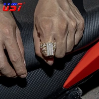 us7 new fashion classic rings for men square cuban prong setting charm baguette rings for hip hop jewelry