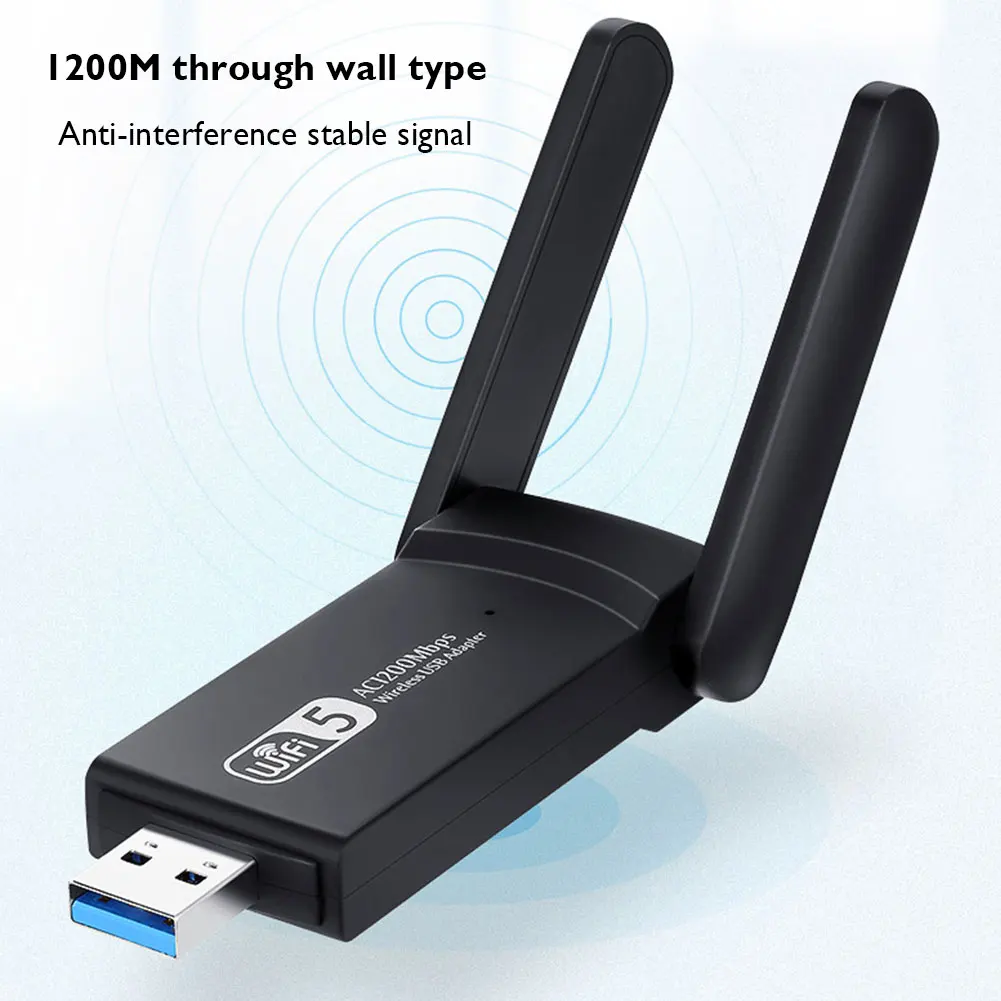 USB 3 0 Wi Fi адаптер 1200 Мбит/с 802 11 ac беспроводная сетевая карта с Вращающийся антенна