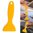 Автомобильный желтый маленький скребок, 11*6 см, удобный скребок, Дворник для окон, щетка для сушки, Чистый скребок для скребка пленки, инструменты