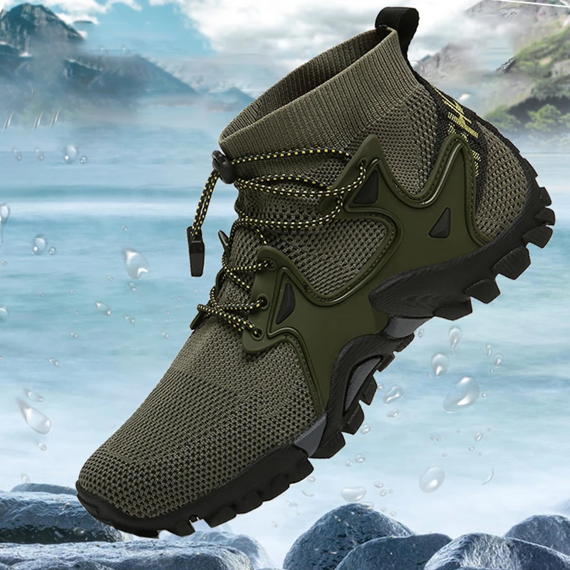 

New Designers Popular Hiking Shoes Man Mesh Outdoor Men Sneakers Climbing Shoes Men Sport Shoes Trendy Mountain Boots