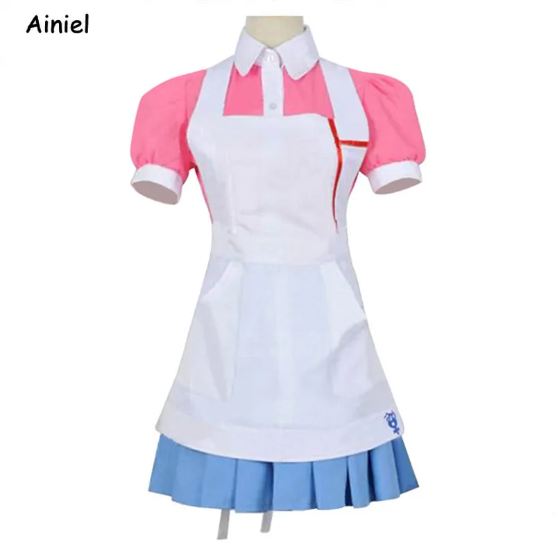 Новинка косплей костюм Mikan Tsumiki Danganronpa из Dangan Ronpa 2 парик для косплея