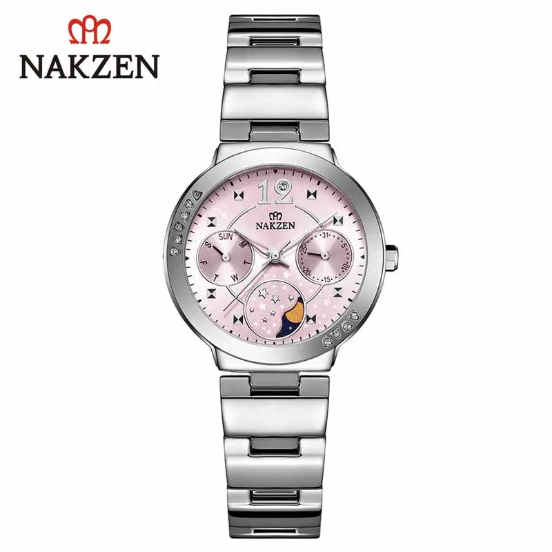 

NAKAEN Luxury Quartz Women Ladies Watch Wristwatch Life Waterproof Clock Watches Gifts For Womens Montre Femme Relojes Mujer