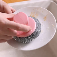 cleaning brush pot dishwashing artifact kitchen gadget hanging removable and washable steel wire ball household cleaning tool