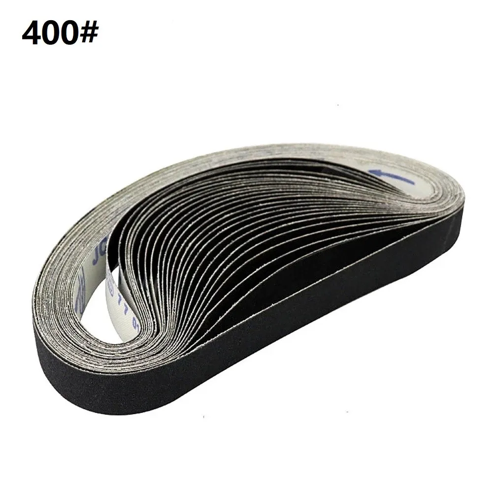 

10 Pcs /set Grit 400# 600#800#1000# Silicon Carbide Sanding Belts Sandpaper Abrasive Bands For Wood Soft Metal Polishing