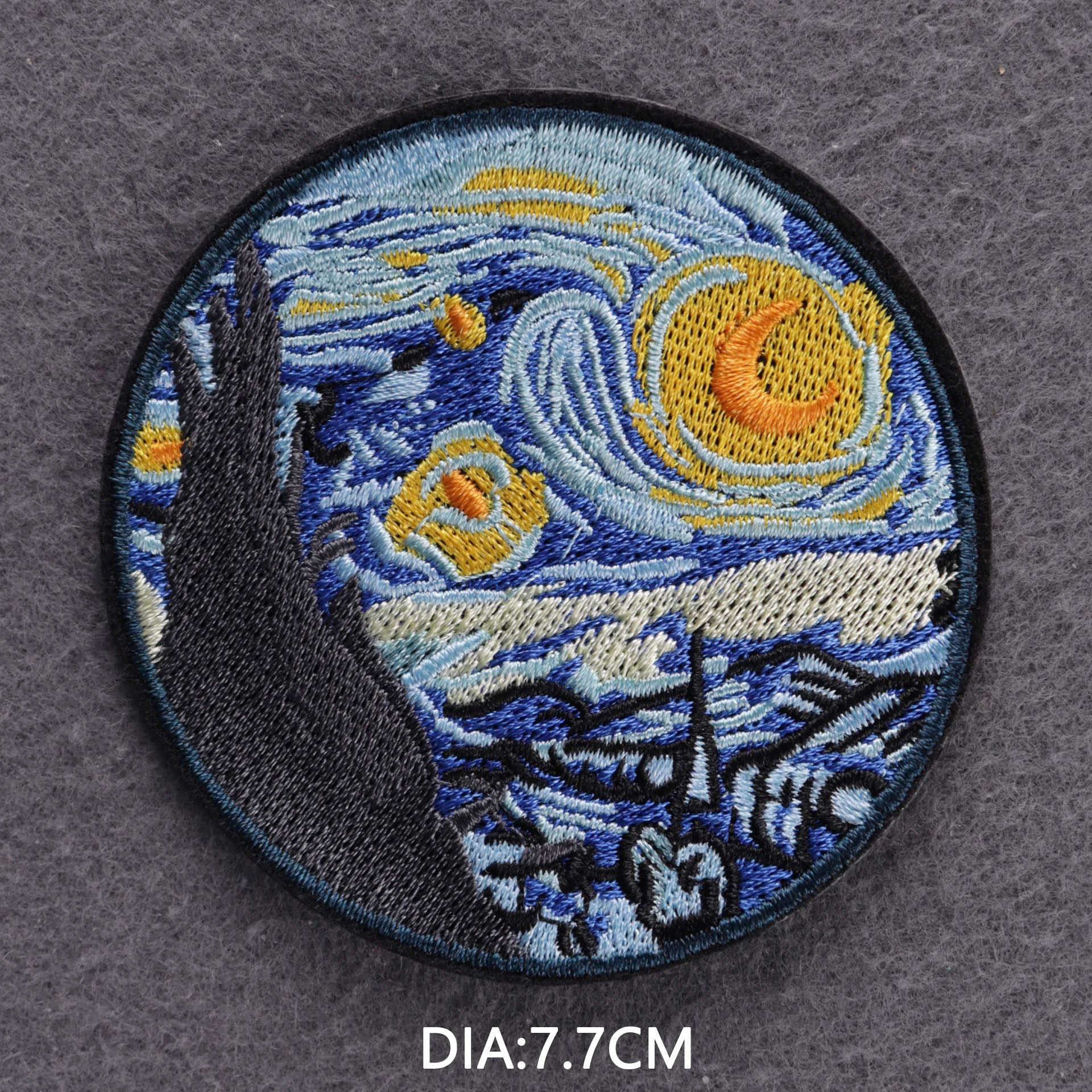 Нашивки с вышивкой Ван Гога вышивка помощью утюга аппликация для куртки полосы