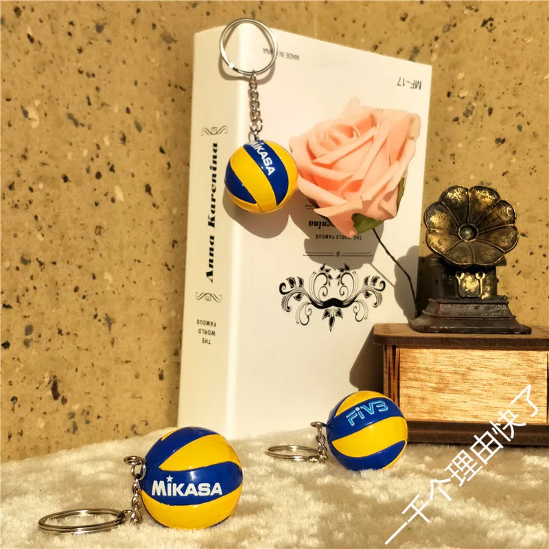 Мини волейбол брелок Спортивная Подарочный автомобильный мяч для ключей кольцо