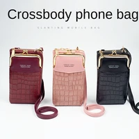 new female mobile phone bag vertical zipper wallet diagonal shoulder wallet