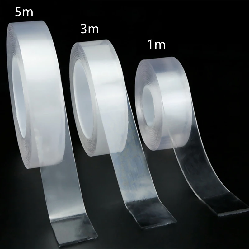 20/30mm Width Double Sided Adhesive Tape Acrylic Transparent No Traces Sticker for LED Strip Car Fixed Tablet Fixed