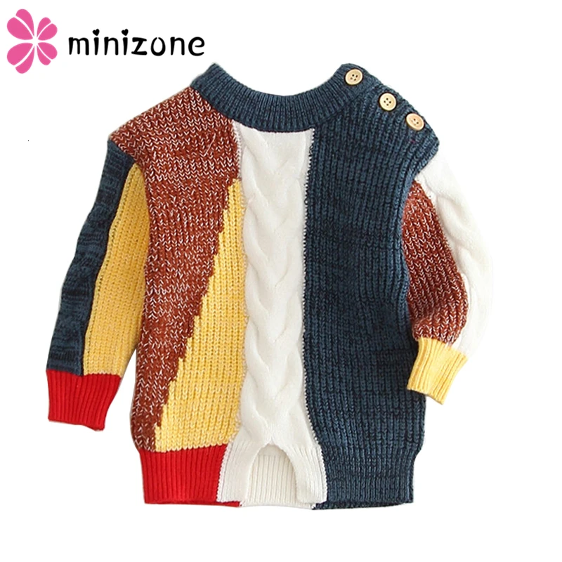 Новинка Зимний Детский свитер хлопковые пуловеры с длинным рукавом для