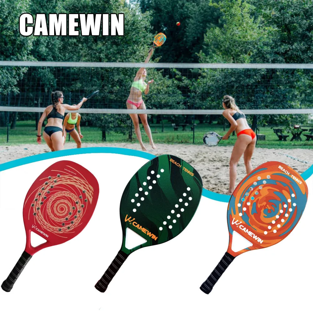 

320-330g (Male) Beach Tennis Paddle Racket Professional Full Carbon Soft EVA Face Raqueta Bag Unisex Equipment Padel for Adult