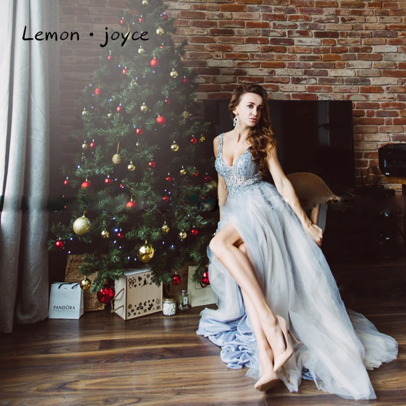 Женское вечернее платье с V образным вырезом элегантное ТРАПЕЦИЕВИДНОЕ ПЛАТЬЕ