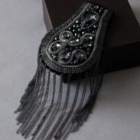 diy one piece breastpin tassels shoulder board epaulet metal patches for clothing qr 2568