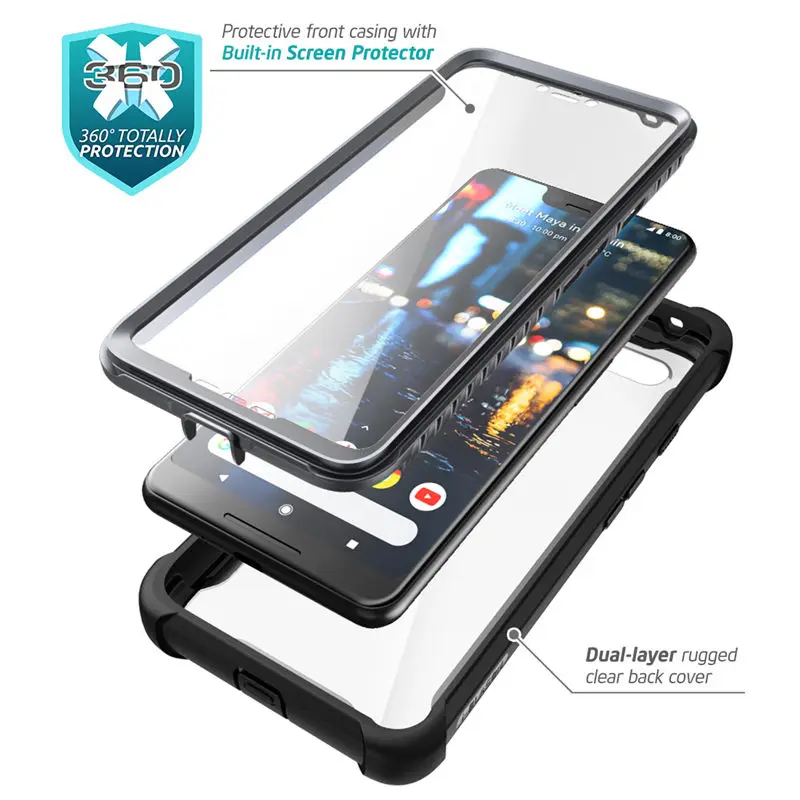 I-BLASON для Google Pixel 3 XL чехол серии Ares полноразмерный прочный прозрачный бампер со