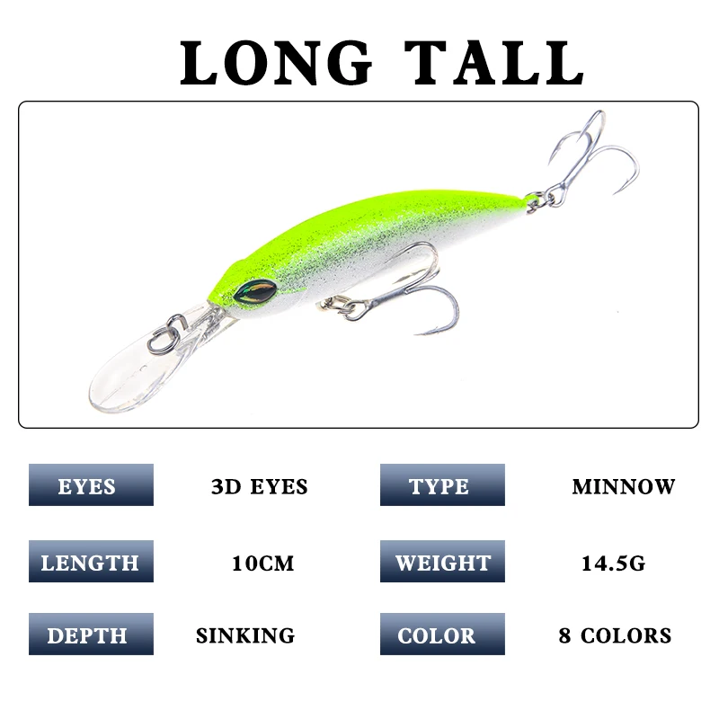 Плавающий Гольян рыболовные приманки Воблеры 100 мм искусственная жесткая