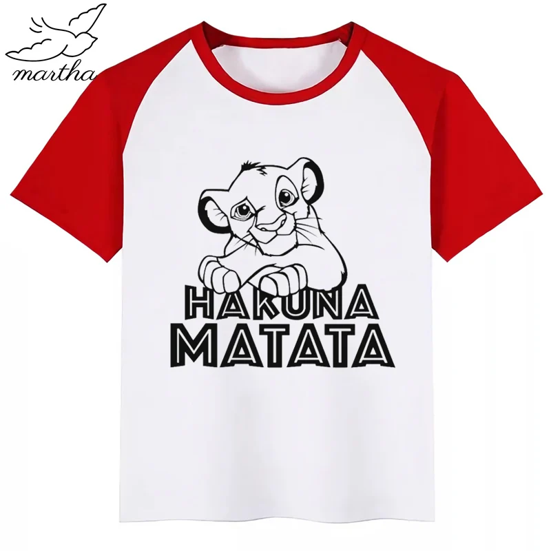 Hakuna Matata/забавная Футболка с принтом Футболки для мальчиков детская футболка