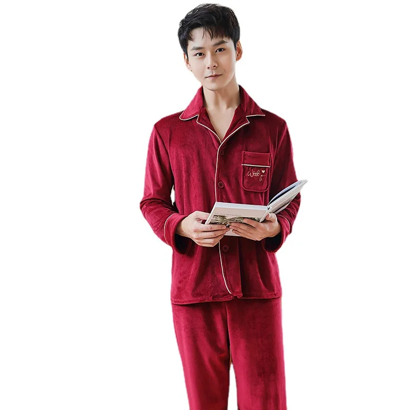 Long Sleeve Pajamas Autumn Trousers Suit Fashion Pyjama Set Large Size Nightwear Home Service House Nightdress Costume Outfit