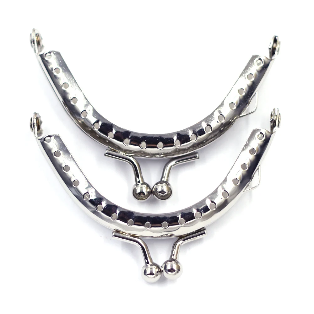 

Shape Arch Rectangle Metal Frame Kiss Clasps Locks DIY Coin Bag Purse Handle 6.5cm/7.5cm Luggage Hardware Buckle Sewing Holes