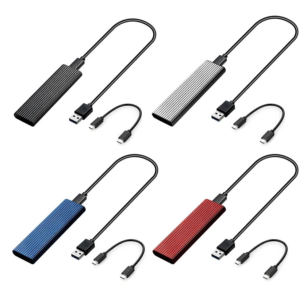 

M.2 SSD Disk Enclosure Dual Protocol USB3.1 NVME NGFF External Hard Drive 10Gbps High Speed Transmission Hard Disk Enclosure