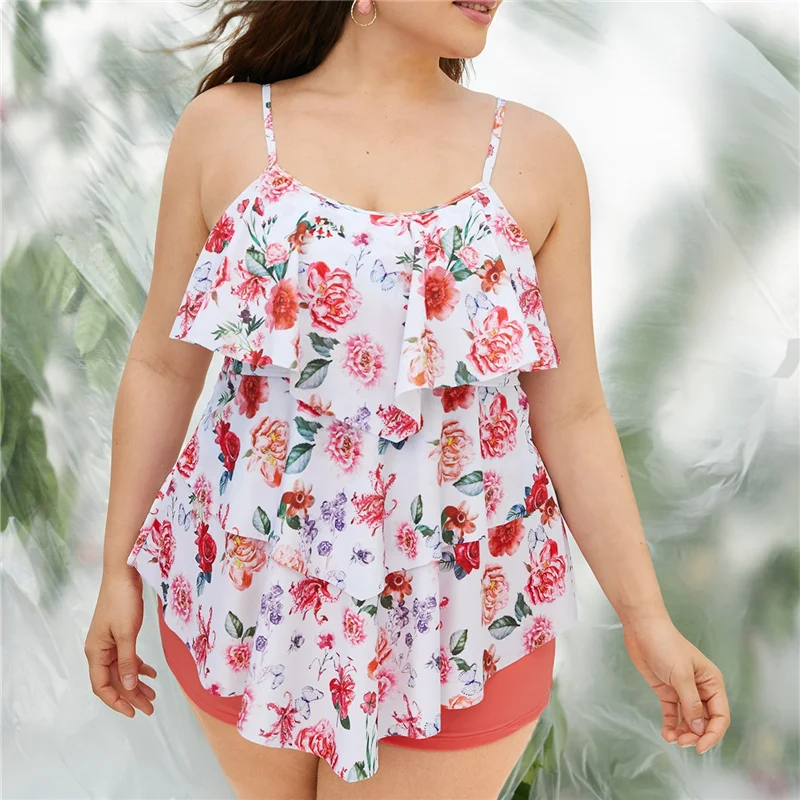 Женский купальный костюм бикини женский купальник из 2 предметов с цветочным