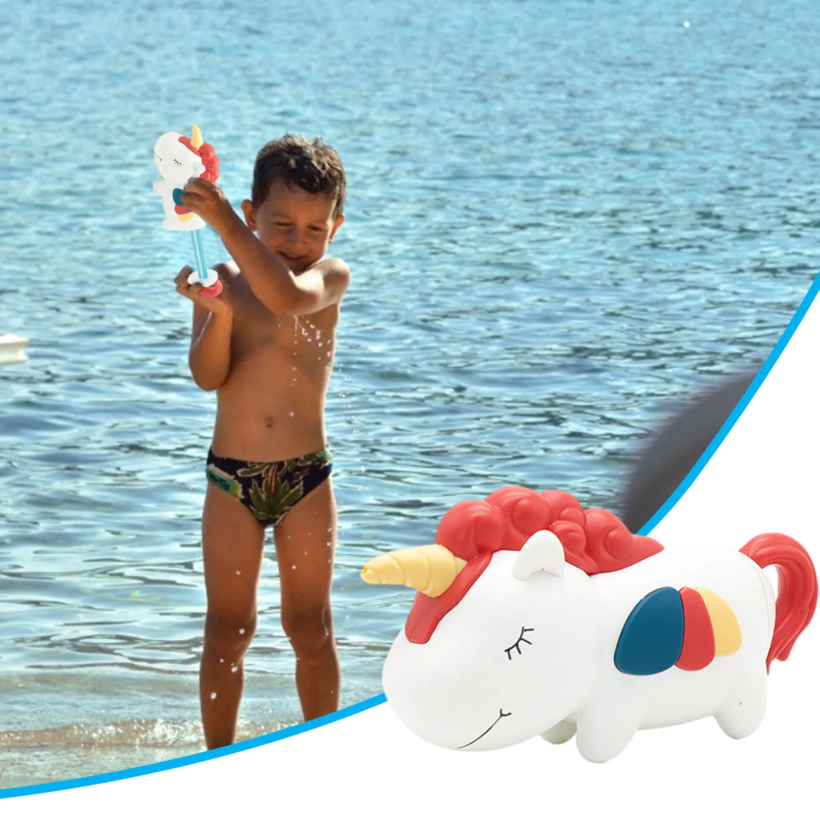 

Children Outdoor Beach Play Water Toy Water Blaster Water Gun Unicorn Shape Water Toys For Boys Sports Summer Swinning Pool Toy