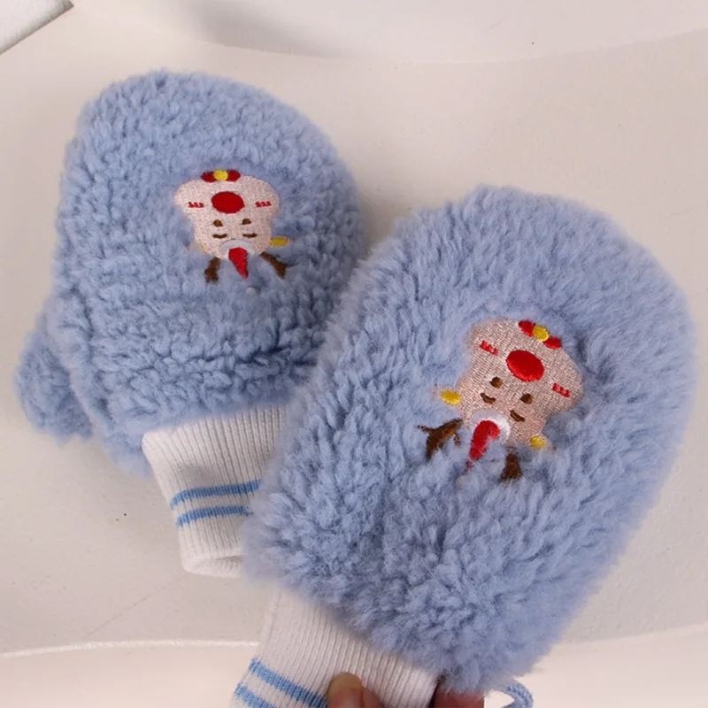 

Детские Зимние перчатки для маленьких девочек и мальчиков теплые варежки с мультяшным рисунком Малыши маленькие рождественские перчатки