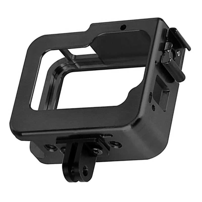 hot for gopro hero 8 cnc aluminum alloy housing shell case protective cage cooling frame free global shipping