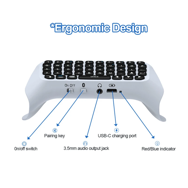 

Ps5 Keyboard For Voice Chat With 3.0 External 3.5mm Input Built In Speaker Wireless Bluetooth Chat Pad Free Shipping Hot Sale