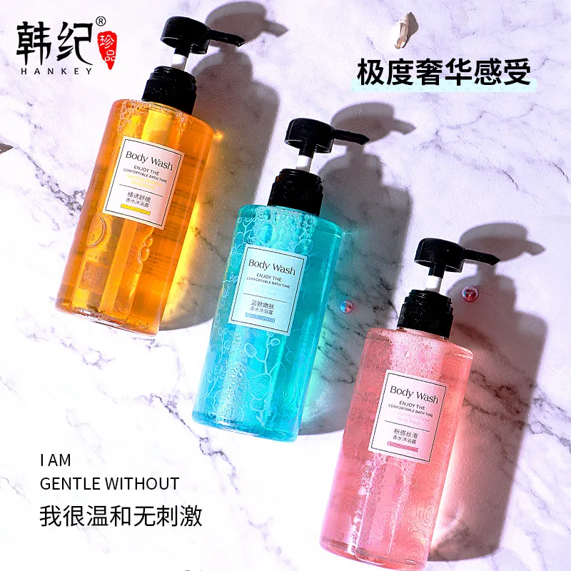 

Hankey Pink temptation silky perfume shower gel 500ml clean, refreshing and moisturizing body wash shower gel skin care products