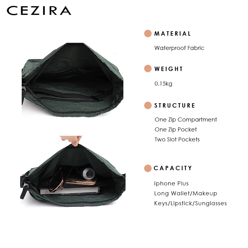 Женская сумка-мессенджер CEZIRA маленькая сумка через плечо из нейлона