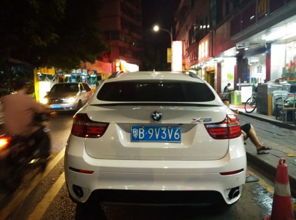 X6 E71 углеродное волокно Автомобильный задний багажник губа спойлер крыло для BMW